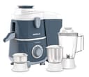 Havells Vitonica 500W Juicer Mixer Grinder 3 Stainless Steel Jars | Large Pulp Container | Foldable Juicing Spout| 2 Years Door Step Warranty by Havells (White & Light Blue) 1