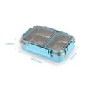 CELLO Duo Big Insulated Stainless Steel Lunch Box, Light Blue | Food Grade, BPA Free, Unbreakable Inner Steel Compartment Tiffin Box | Air Tight Leak Proof Clip Lock Lunch Box For School Kids & Office 3