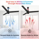 Polycab Silencio Mini DLX 1200mm 5-Star Advanced BLDC,Remote Ceiling fan for home|High Air Delivery, 25 Speed Setting, Sleep Mode, Reverse Rotation |3+1 Years Warranty【Midnight Black】 4
