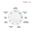 La Opala Diva, Pearl Collection Opal Glass Crockery | Cup & Saucer, Set of 12 | Turquoise Trims, 160 ml | for Tea & Coffee | Microwave Safe | 100% Vegetarian | Extra Strong | Super Light | Super White 3