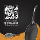 Preethi Dura Collection Non Stick Fry Pan, 24 cm, with Glass Lid, Gas & Induction Compatible, 5 Star Non Stick Effect, Turmeric Yellow 5