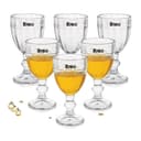Treo by Milton Glace Shot Glasses I Set of 6 (65 ml) | Elegant Fluted mini Glasses with Geometric Design for Shots, mocktails, tasters & Parties 1
