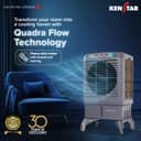 Kenstar MAHA KOOL HC 70 L Desert Air Cooler|Anti-Bacterial Honeycomb Pads|High-Speed Fan|Inverter Ready|50Ft Powerful Air Throw|1-Yr Product Warranty+5-Yr Warranty on Pump&Motor|5-Star BEE Rating|Grey 5