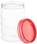 Clazkit Plastic Pet Storage Jar and Container, Set of 24 (120ml, 350ml, 650ml, 1.20ltrs Each), Red|Air Tight |Kitchen Organiser|BPA Free|Stackable 2