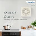 Crompton Axial Air 150 mm (6 inch) Kitchen/Bathroom/Office Exhaust (Ventilation) Fan | 1750 RPM | Low Noise | Sturdy Front Grill | Wall,Glass & Grill Mounting | 2 Year Warranty | Ivory 2