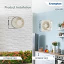 Crompton Axial Air 150 mm (6 inch) Kitchen/Bathroom/Office Exhaust (Ventilation) Fan | 1750 RPM | Low Noise | Sturdy Front Grill | Wall,Glass & Grill Mounting | 2 Year Warranty | Ivory 4