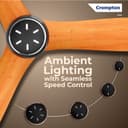 Crompton Energion Grace 1200mm BLDC Ceiling Fan | Point Anywhere Remote Control | BEE 5 Star Rated Energy Efficient | Superior Air Delivery | 4* Year Manufacturer Warranty | Light Pinewood 4