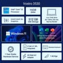 DELL 15 Intel Core i5 13th Gen - (16 GB/512 GB SSD/Windows 11 Home) Vostro 3530 RPL Laptop (15.6 inch, Titan Grey, 1.66 Kg, With MS Office) 2