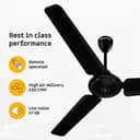 Atomberg Ameza Remote Controlled|High Air Flow|Low Noise|Power Saving | Timeless Design with 2 Year Warranty BLDC Motor with Remote 1200 mm Ceiling Fan (5 Star | Gloss Black | Pack of 1) 4