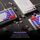 Kreo Hive RGB 75% Wired Mechanical Gaming Keyboard, Hot Swappable, Anti-ghosting Wired USB Tenkeyless Gaming Keyboard Compatible with Desktop, Laptop, Mac (White, Brown Switche) 4