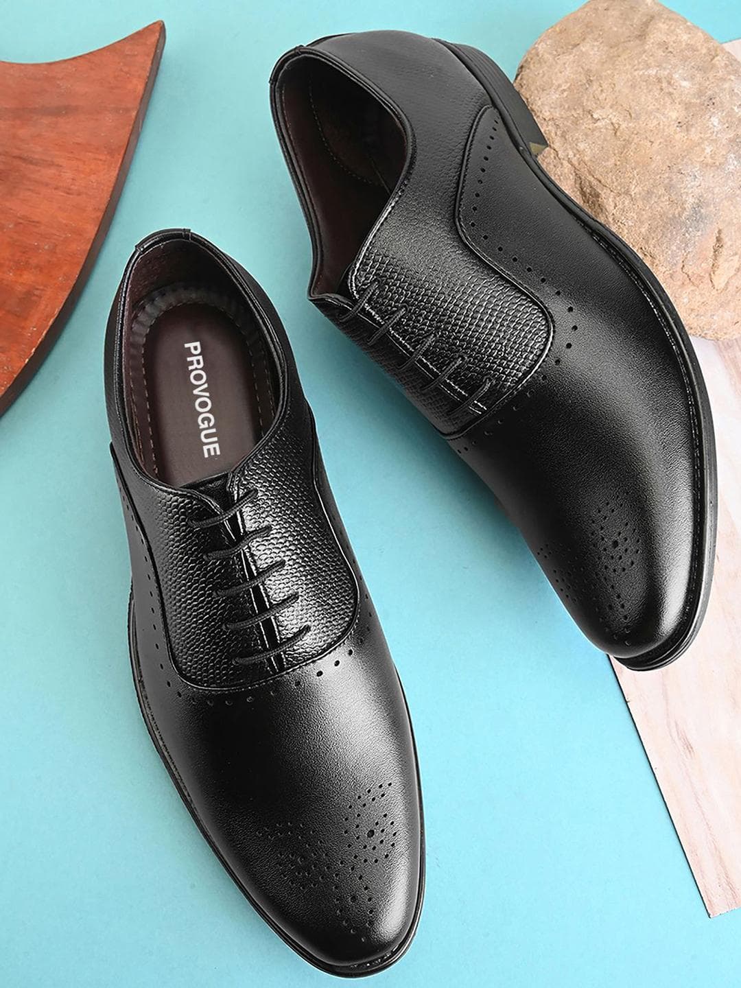 Provogue Men Synthetic Leather Formal Oxfords