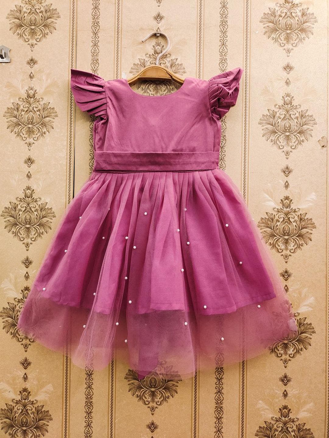 BAESD Girl Embellished Bow Tulle Fit & Flare Dress
