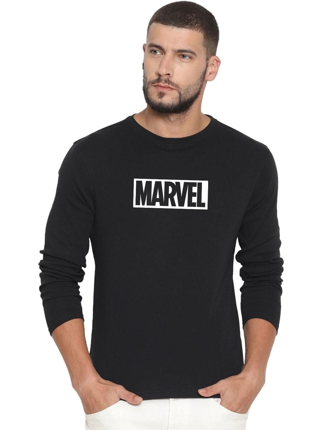 RuledBySun Men Brand Logo Printed Bio Finish T Shirt