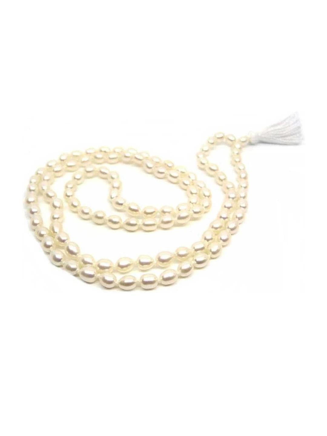 AURRA STORES White Beaded Chain