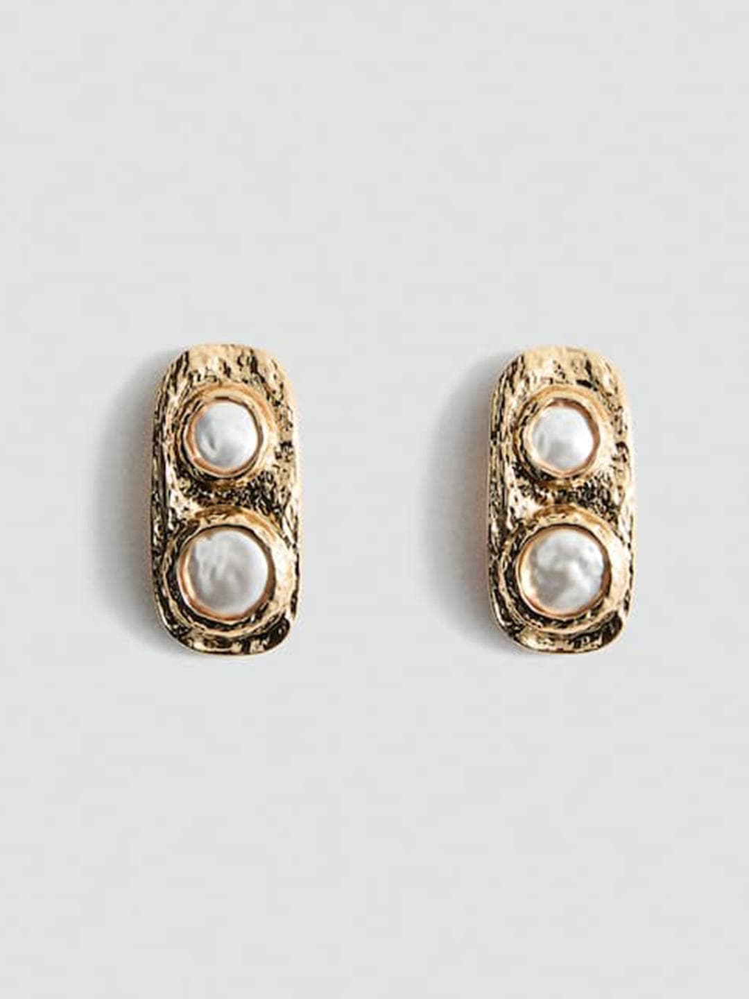 MANGO Beads Studed Contemporary Studs