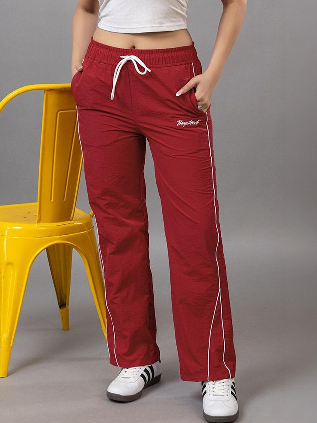 BAYSTREET Women Regular Fit Colourblocked Track Pants