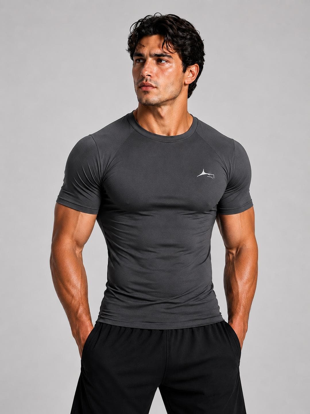 Prosharx Men Brand Logo Dri FIT Compression T Shirt