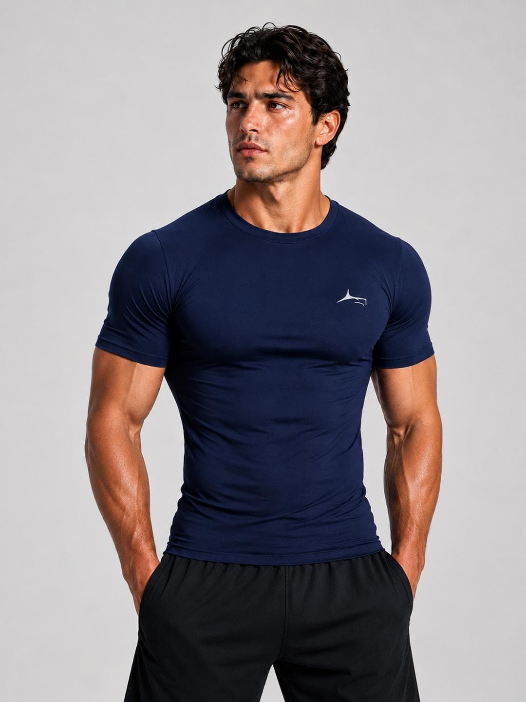 Prosharx Men Brand Logo Dri FIT Compression T Shirt
