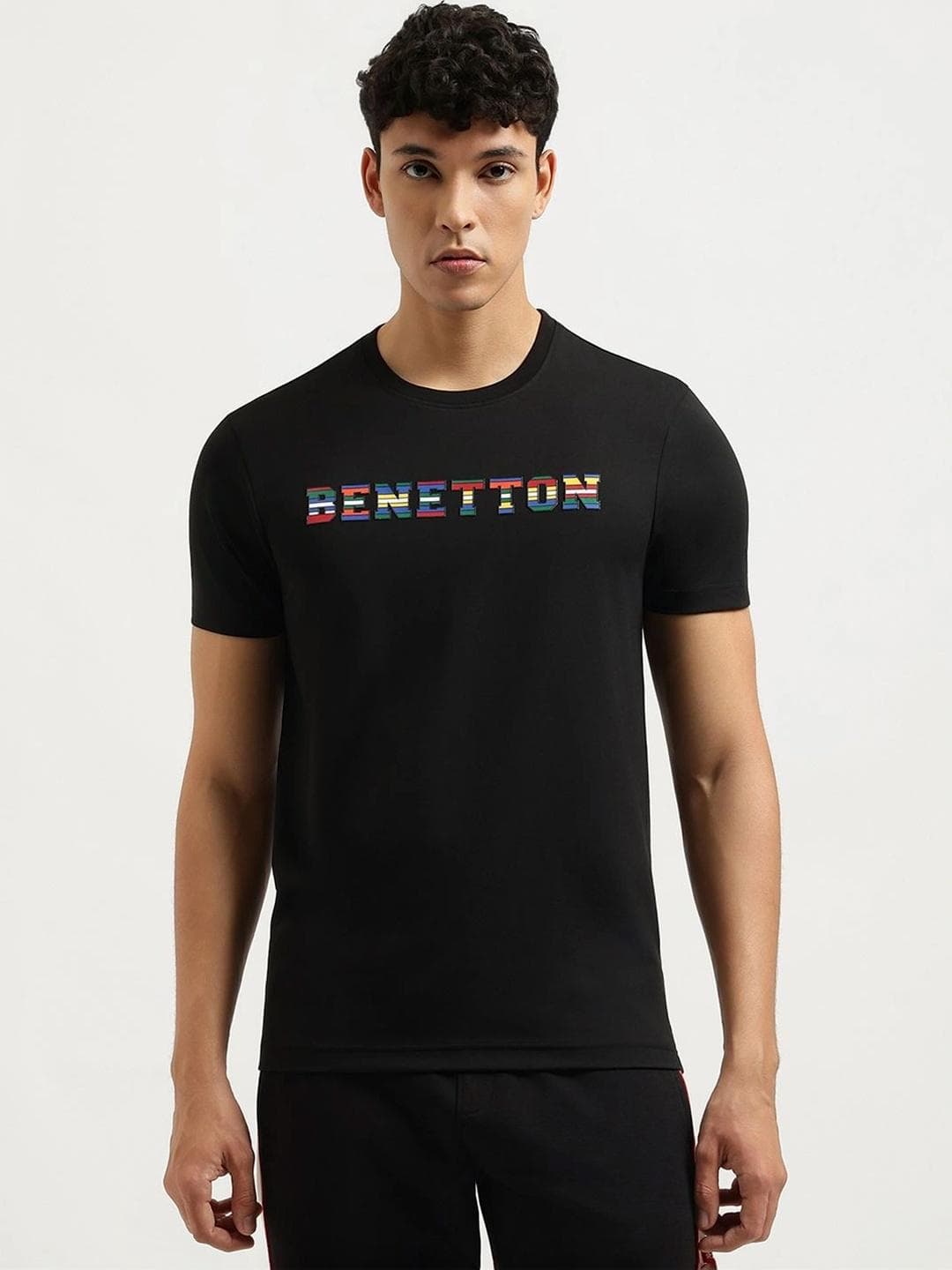 United Colors Of Benetton Men Brand Logo Printed T Shirt