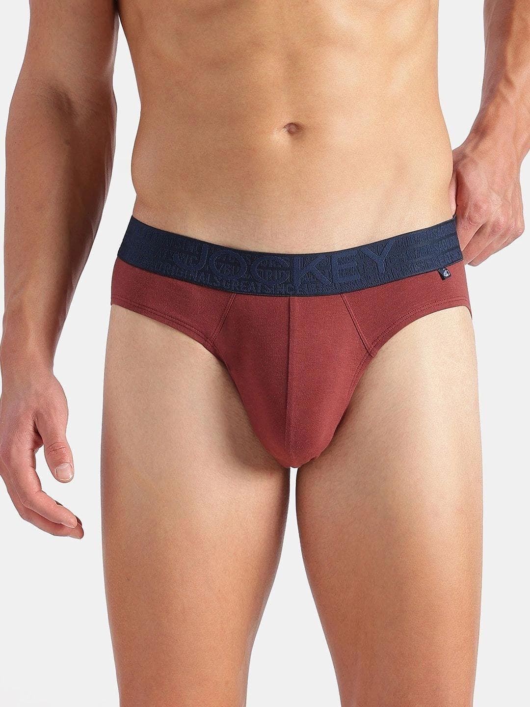 Jockey Super Combed Cotton Elastane Stretch Solid Brief With Ultrasoft Waistband US59