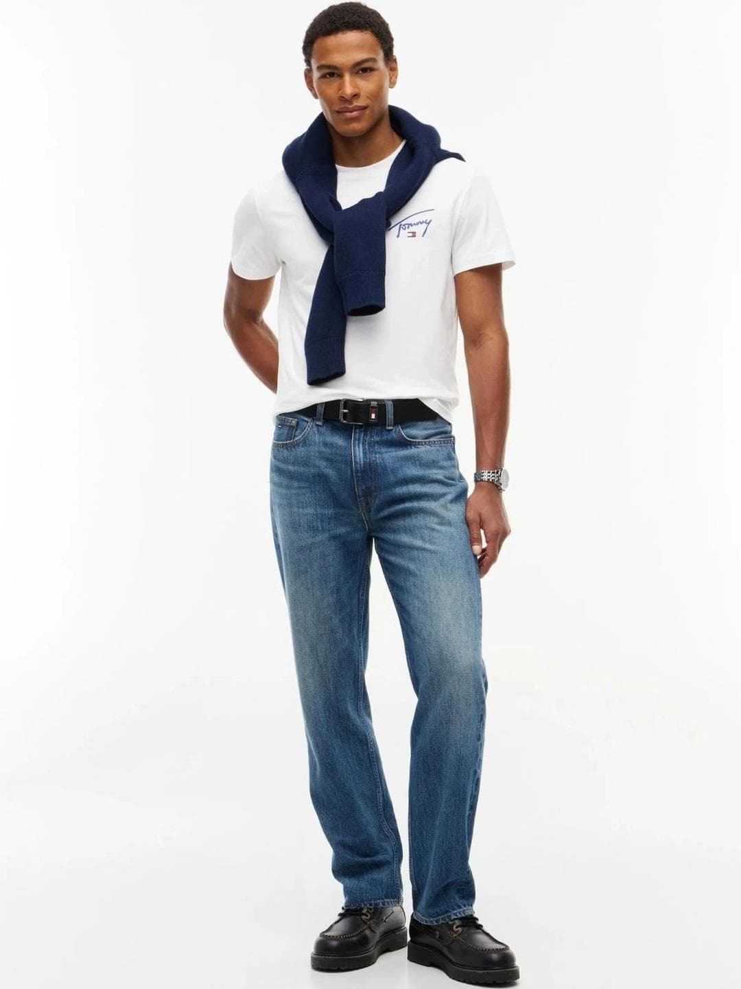 Tommy Hilfiger Men Brand Logo Printed Slim Fit T Shirt