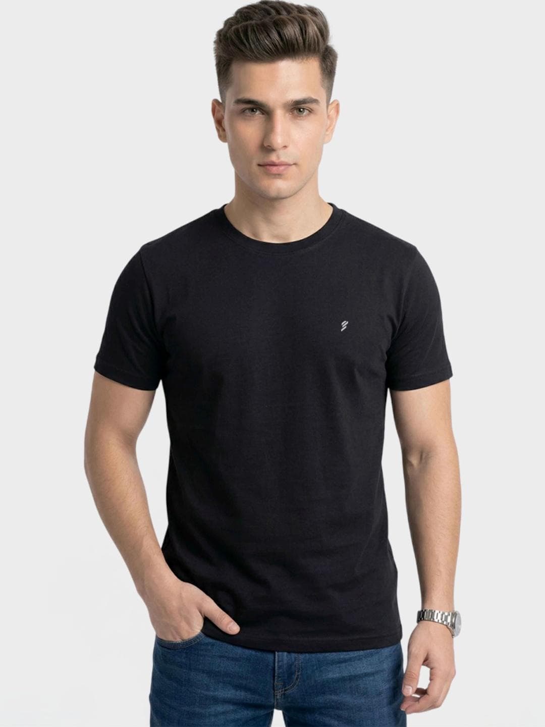 EXCELLO Men Brand Logo T Shirt