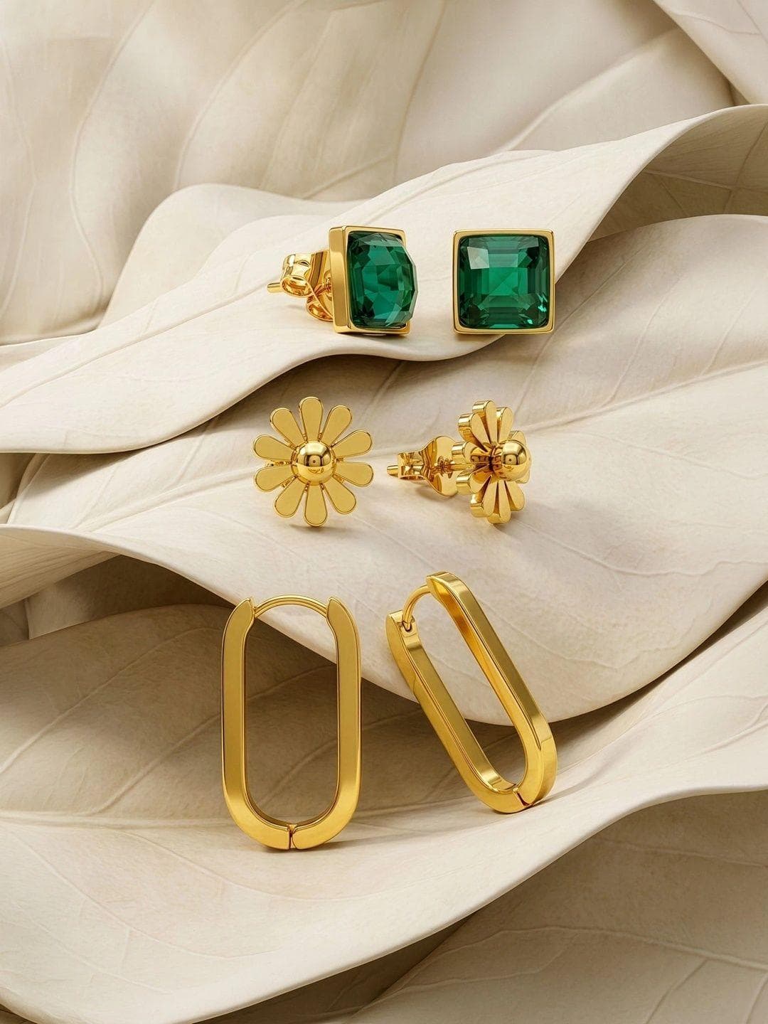 IXIA By Giva Geometric Studs Earrings