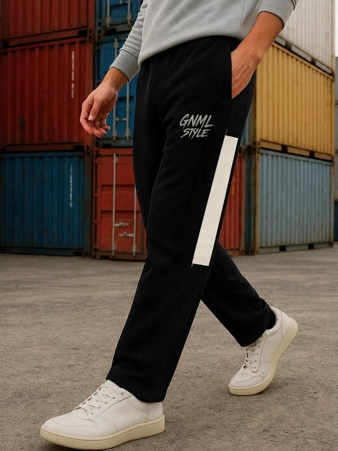 Divkush Men Straight Fit Brand Logo Training Track Pants