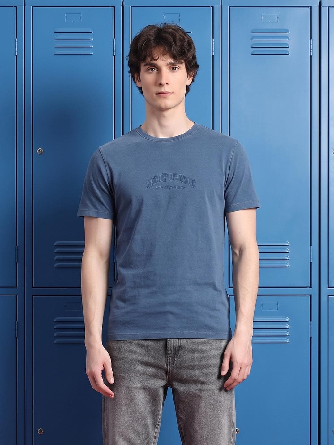 Aeropostale Men Brand Logo Pure Cotton T Shirt