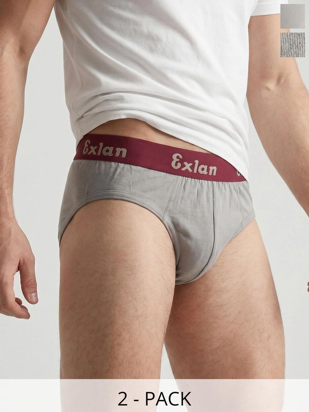 Exlan Men Pack Of 2 Anti Bacterial Cotton Bikini