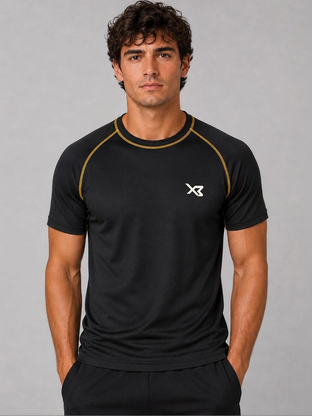 CROSS BENCH Men Brand Logo T Shirt