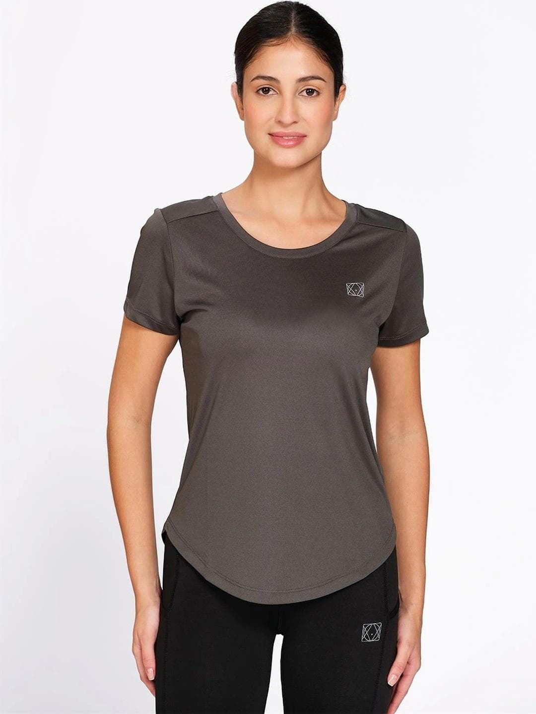 Munns & Mars Women Half Sleeve Compression Fit Gym Activewear TShirt