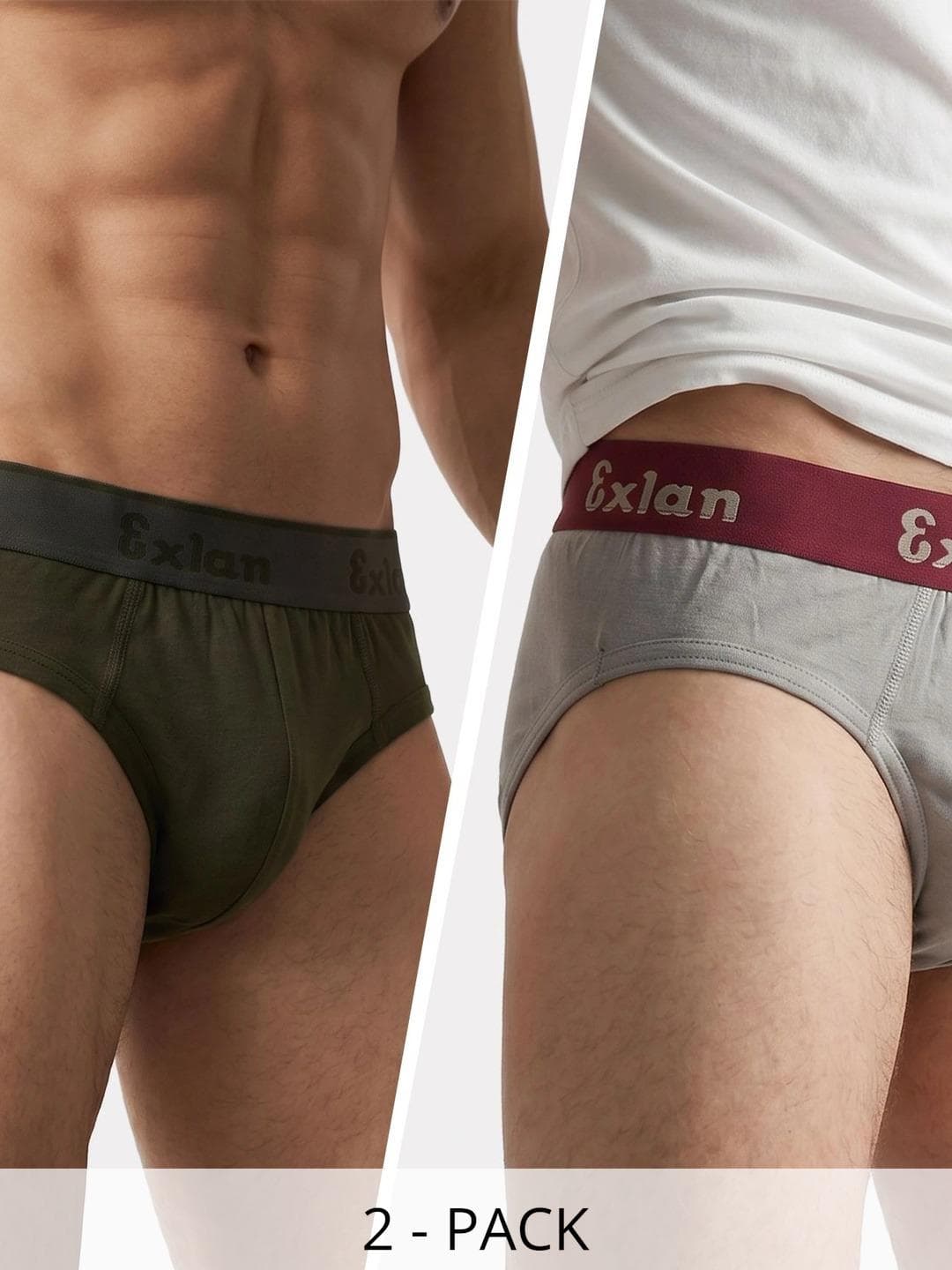 Exlan Men Pack Of 2 Anti Bacterial Cotton Bikini