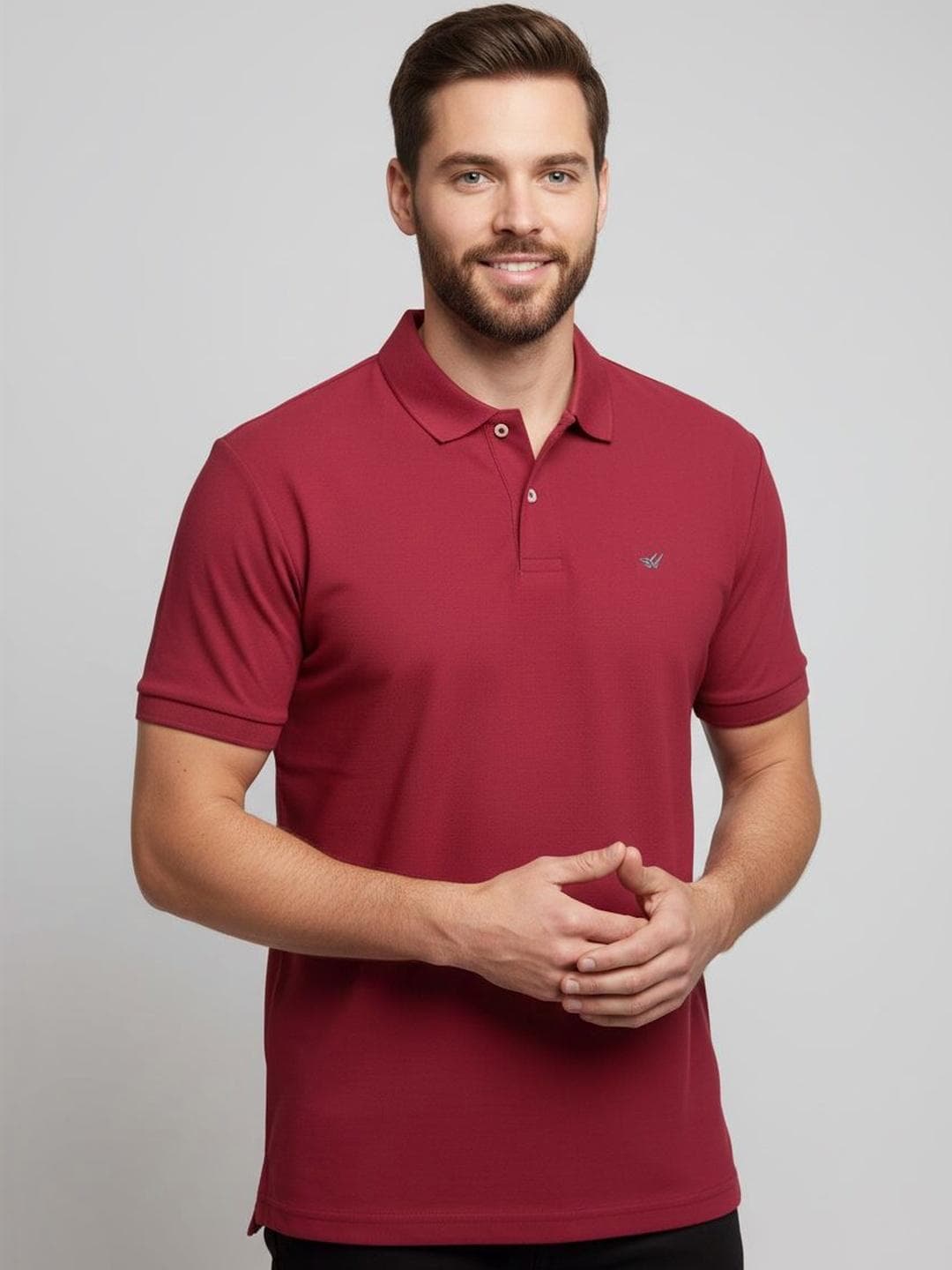 WILD COPS Men Brand Logo Polo Collar T Shirt