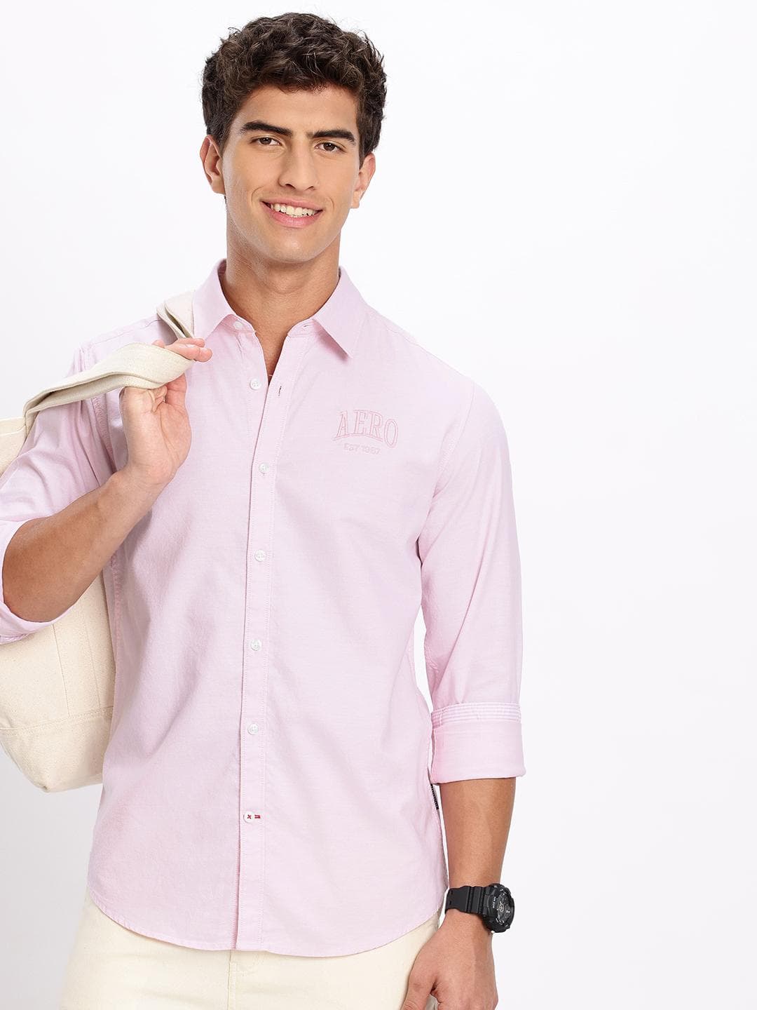 Aeropostale Embroidered Pure Cotton Casual Shirt