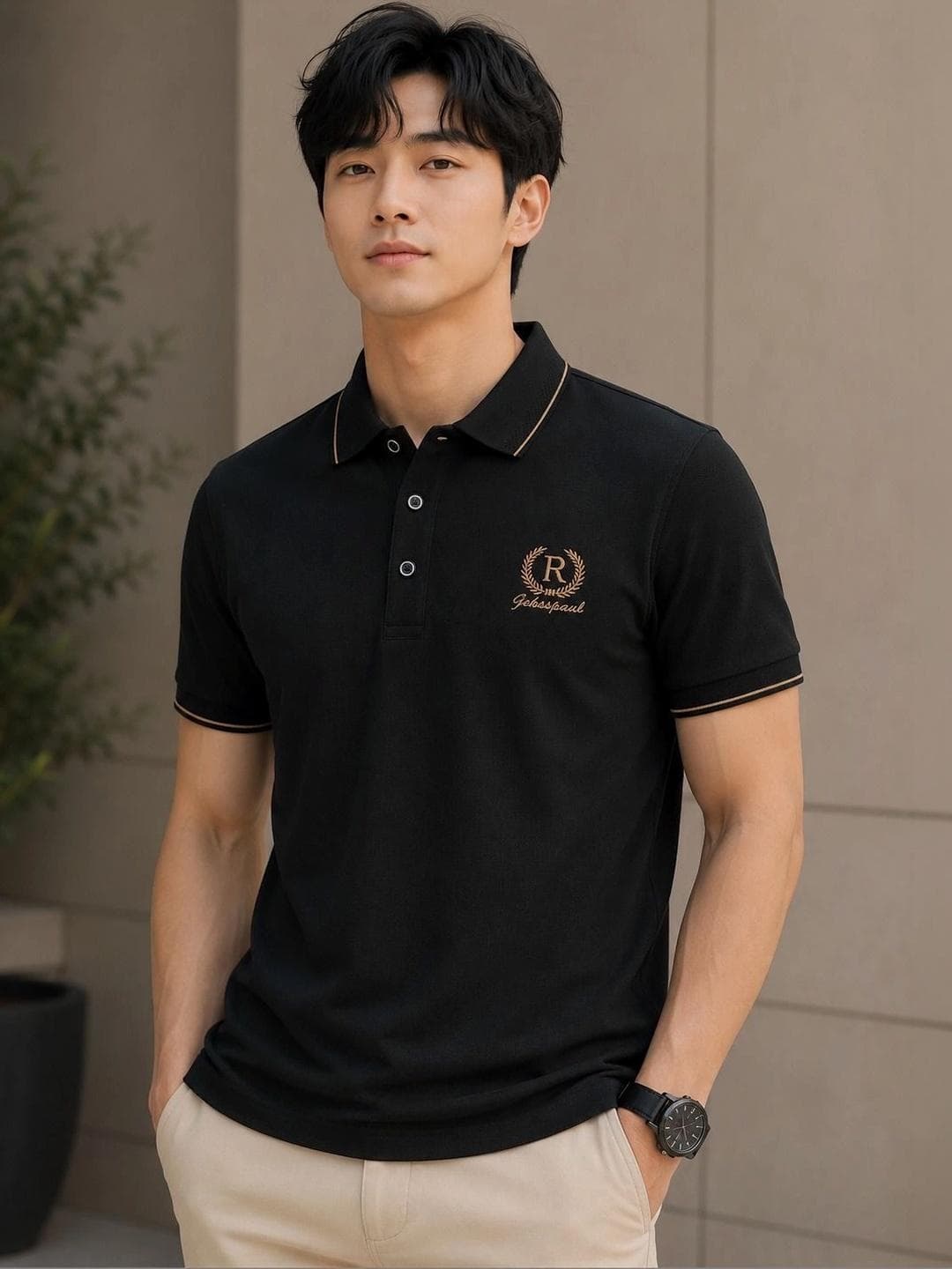 Mast & Harbour Men Brand Logo Polo Collar T Shirt