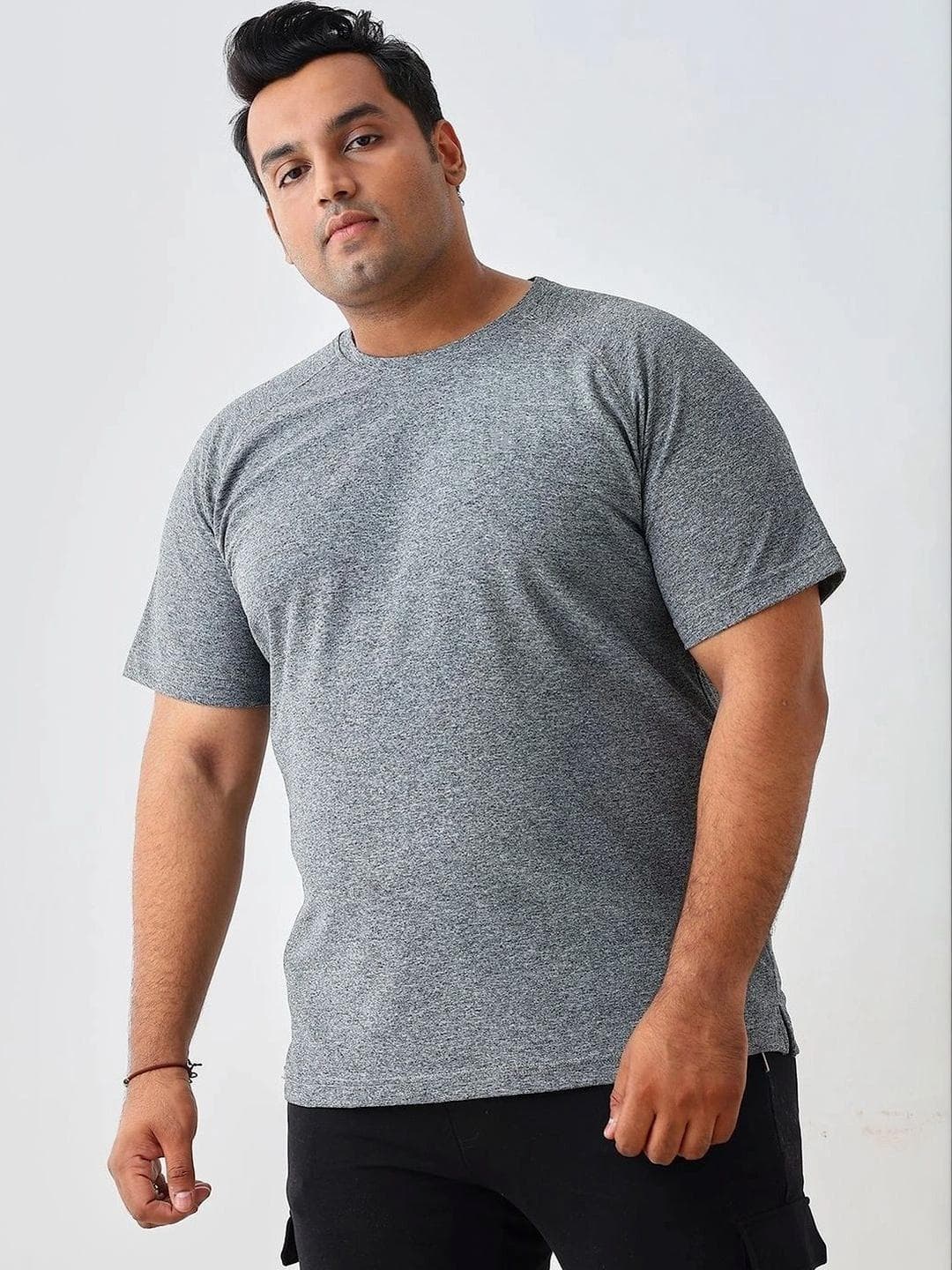 Vaishvik Men Short Sleeves Plus Size Dri FIT Gym Or Training Sports T Shirt