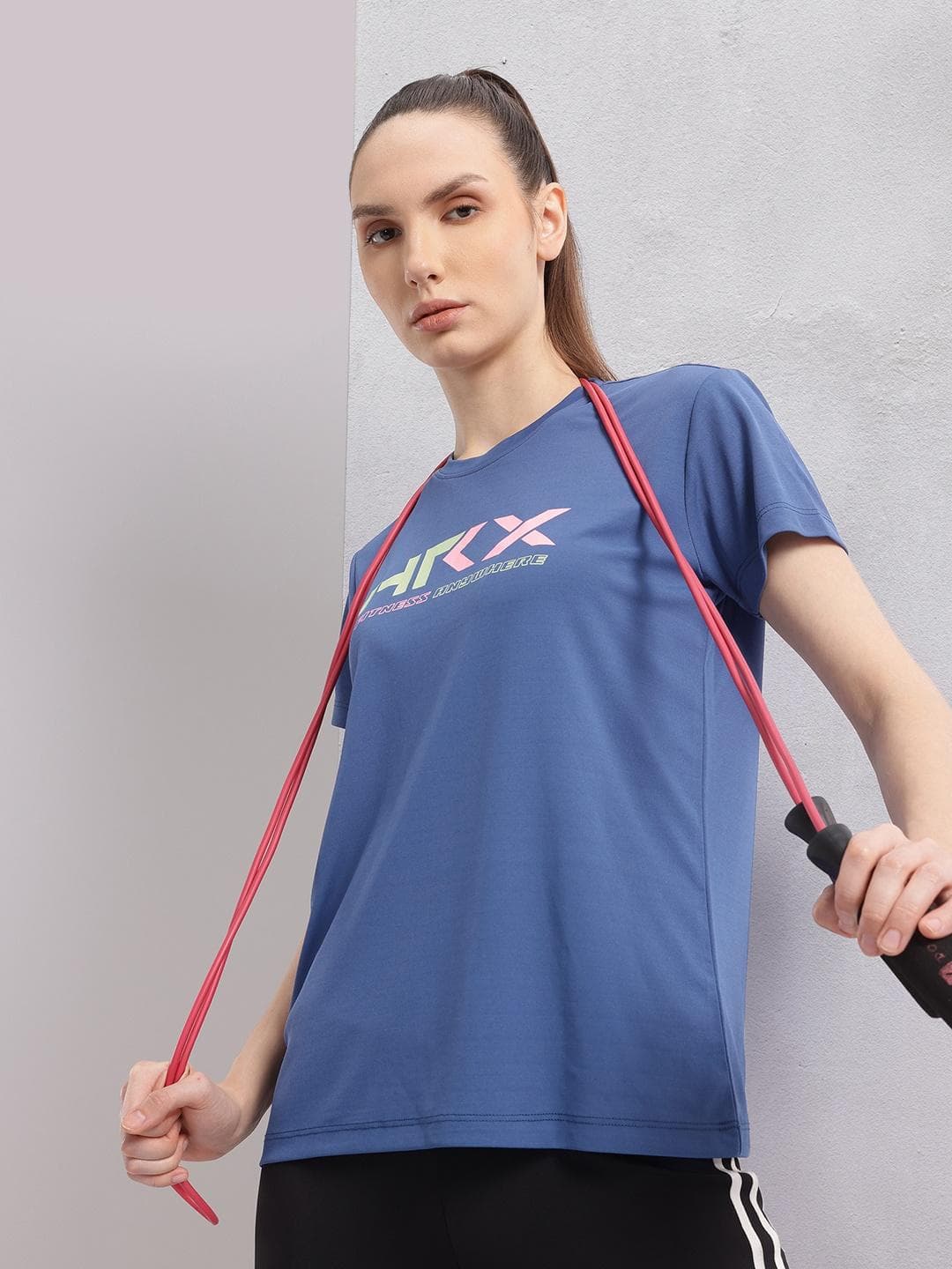 HRX By Hrithik Roshan Brand Logo Printed Rapid Dry T Shirt