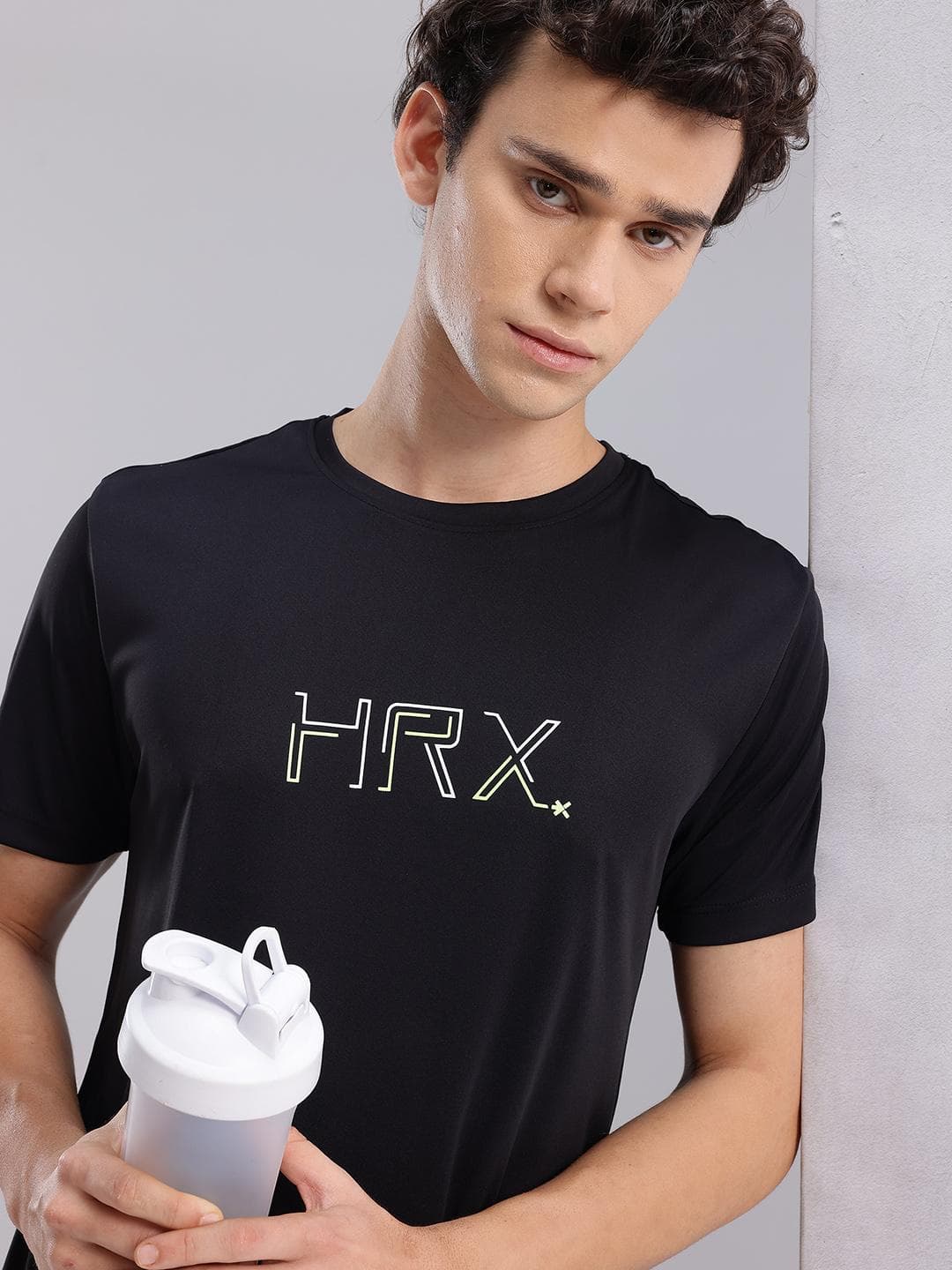 HRX By Hrithik Roshan Men Brand Logo Printed Rapid Dry Training T Shirt