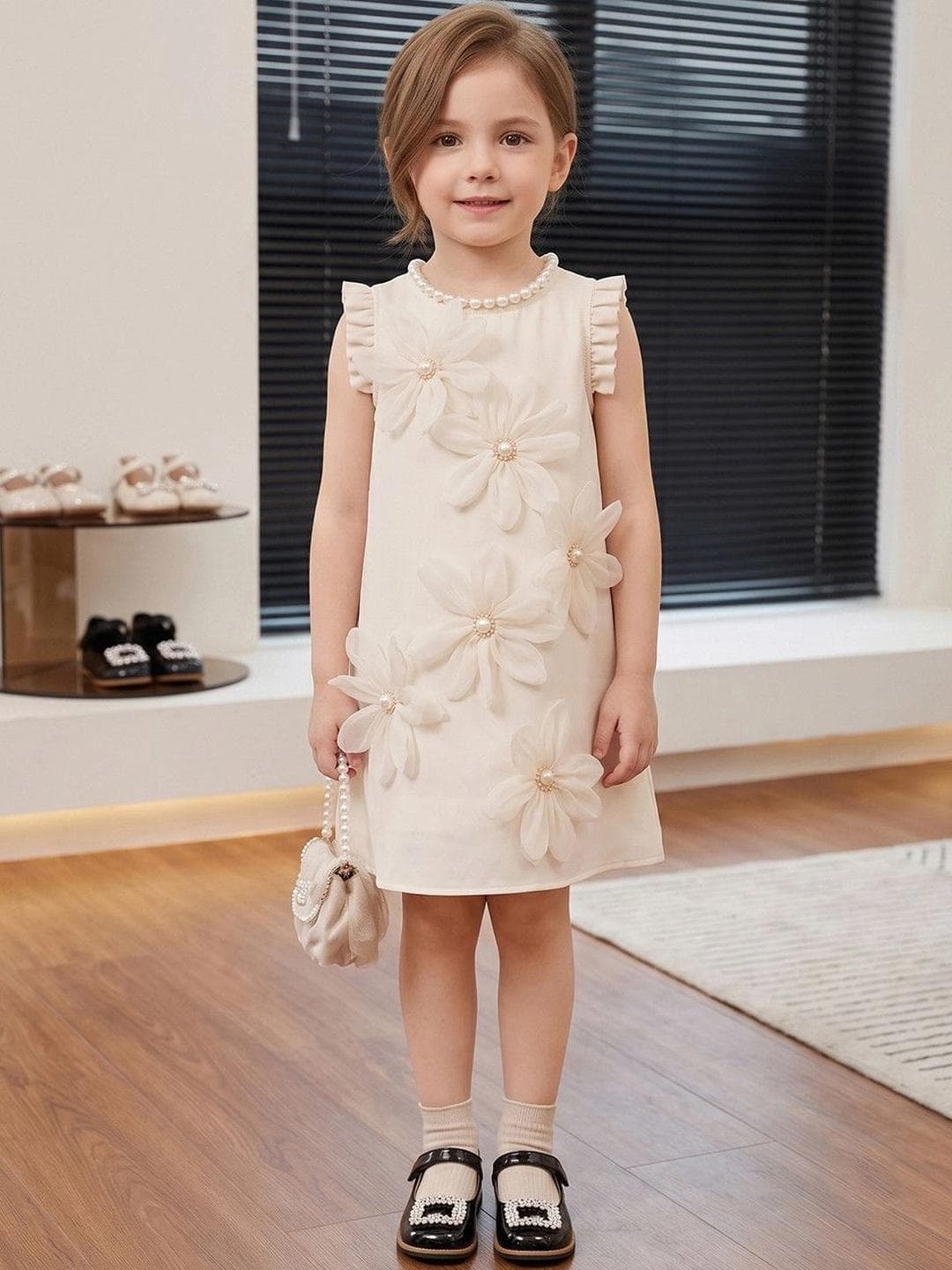 Kiddelpret Embellished Ruffled A Line Dress