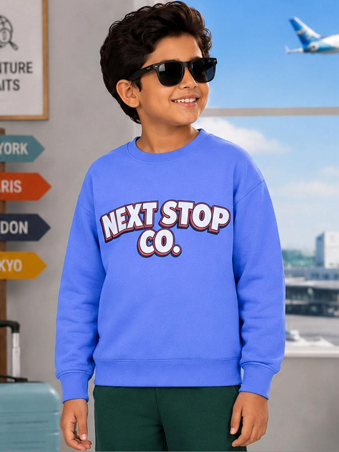 KiddoPanti Boys Printed Sweatshirt