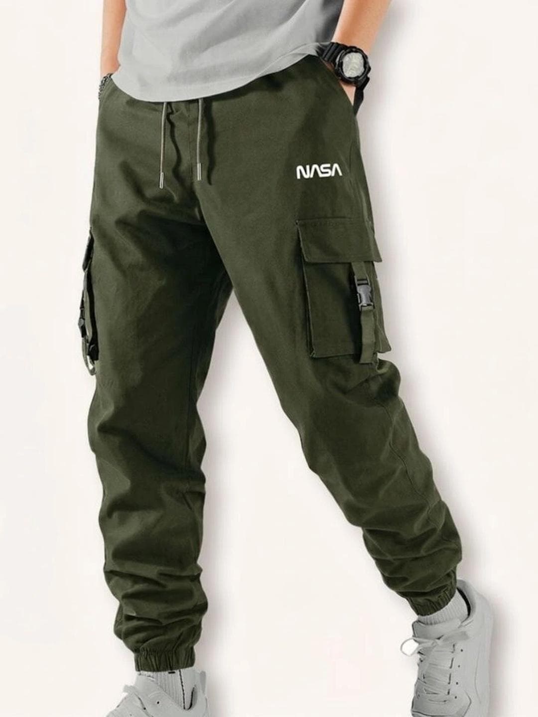 Joggers Park Men Regular Fit Brand Logo Dry Fit Training Cargos