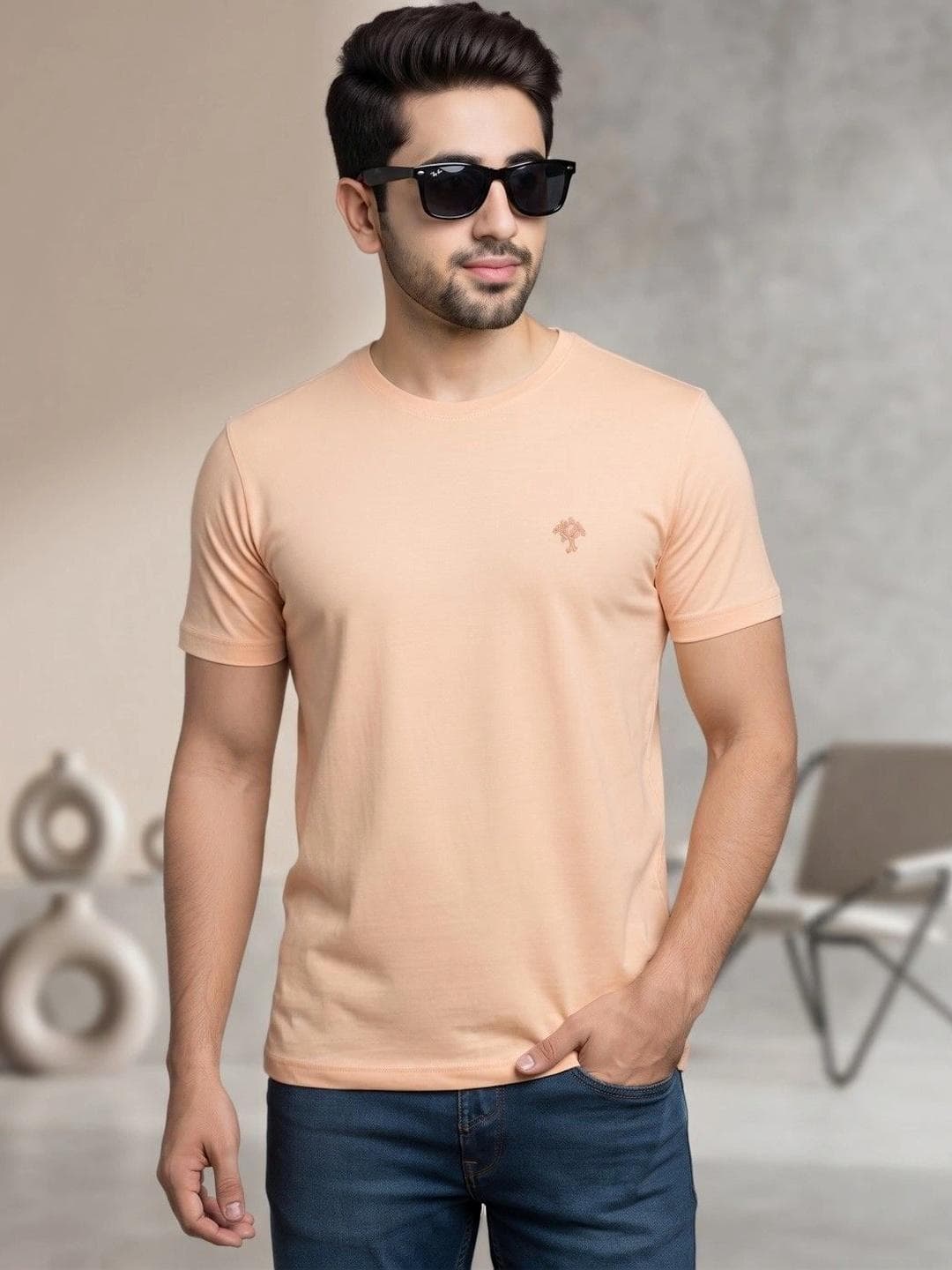 Velmora Men Brand Logo T Shirt
