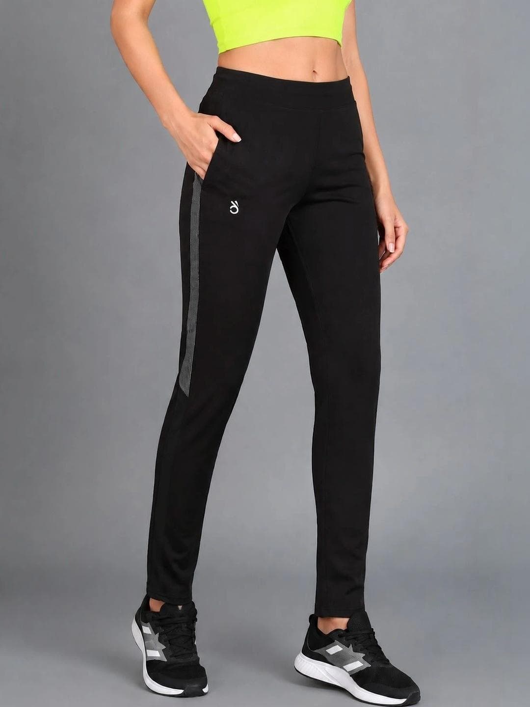 Lemona Women Slim Fit Brand Logo Anti Odour Training Track Pants