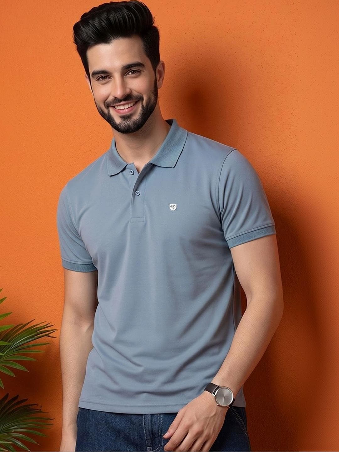 Kook N Keech Men Brand Logo Polo Collar T Shirt