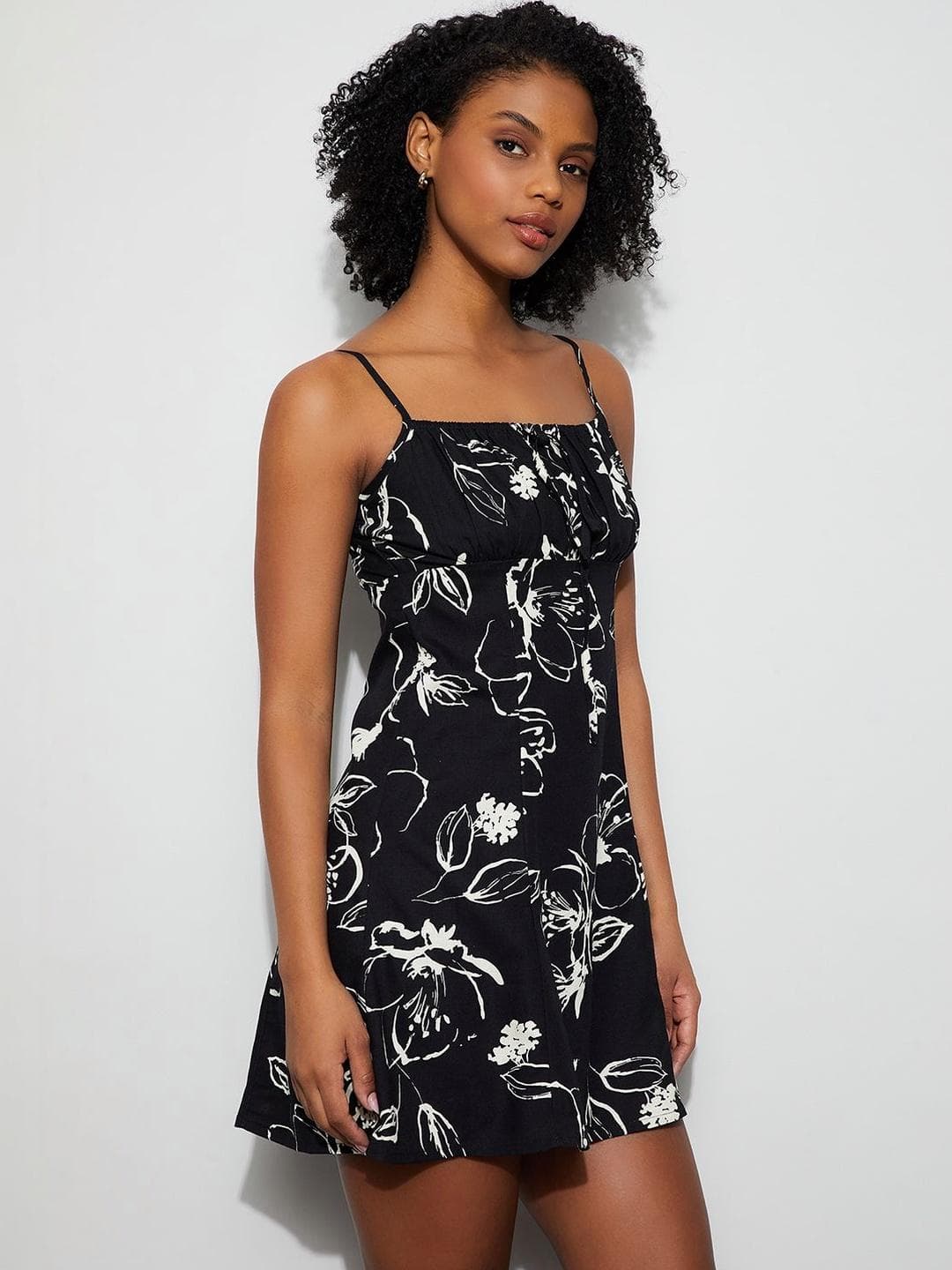 Ginger by Lifestyle Floral Print A-Line Mini Dress