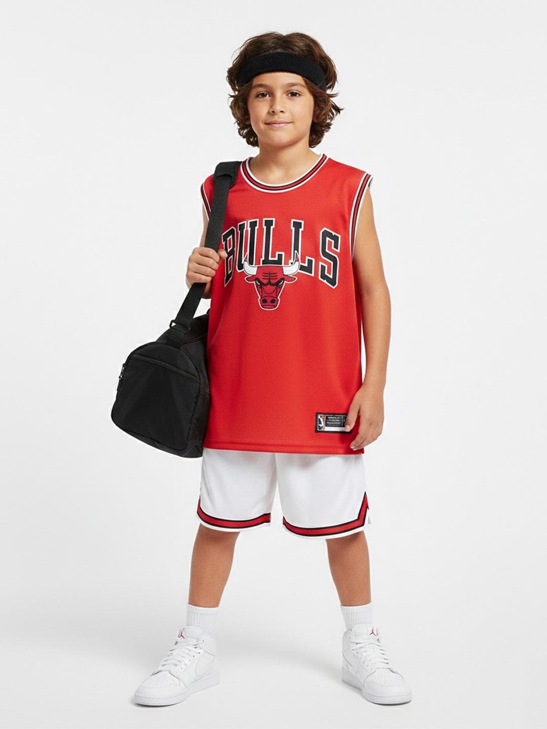 UMILDO Boys Brand Logo Chicago Bulls Printed Dri FIT T Shirt