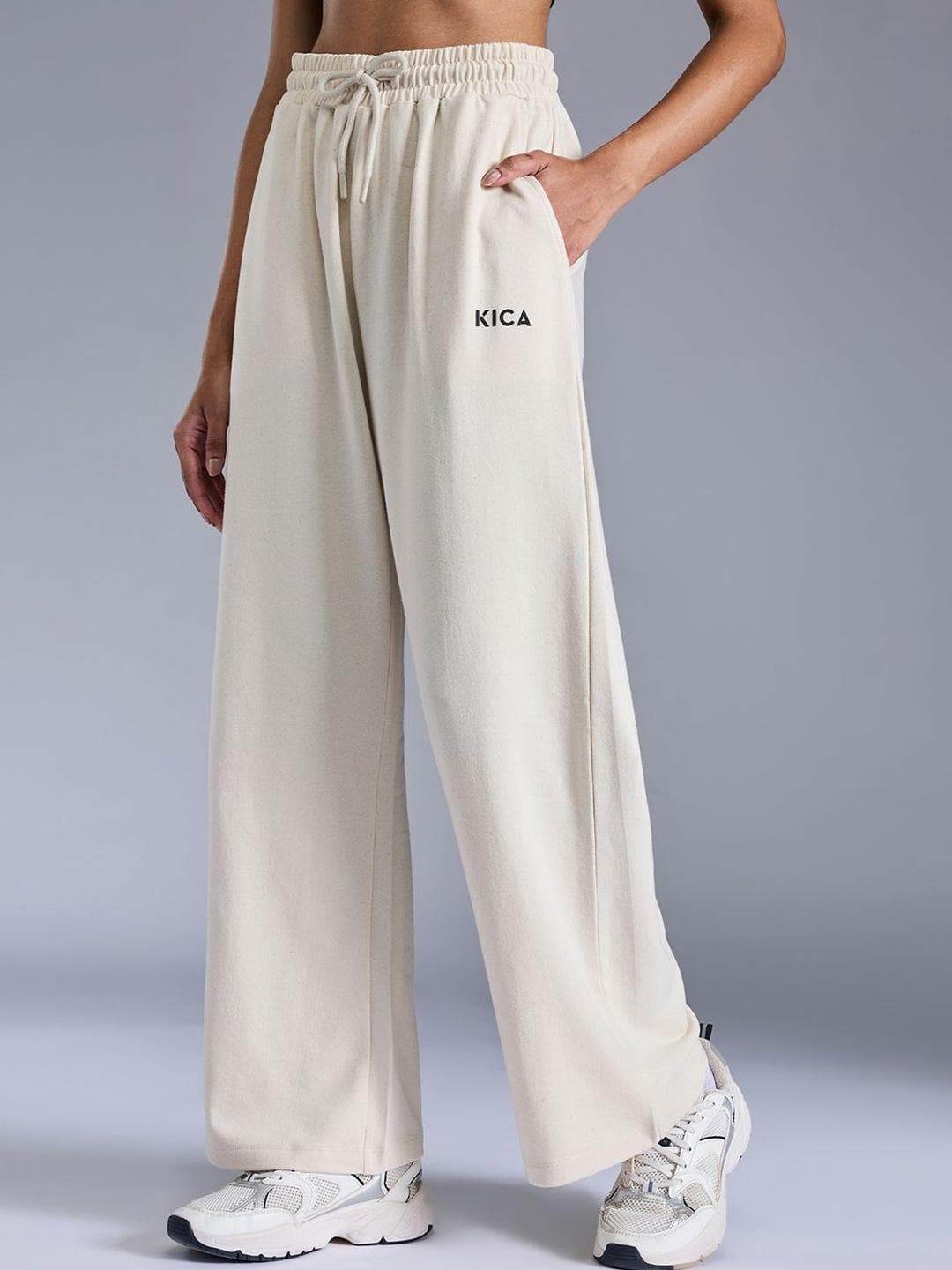 KICA Women Wide Leg Brand Logo Training Track Pants