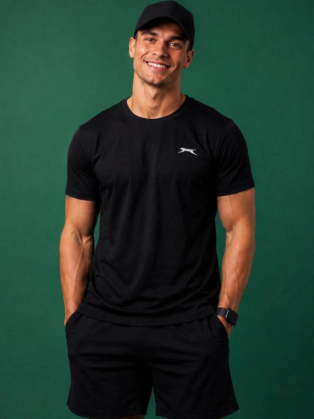 Slazenger Men Brand Logo Printed T Shirt