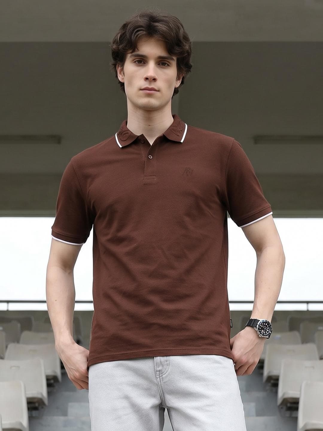Aeropostale Polo Collar Pure Cotton T Shirt